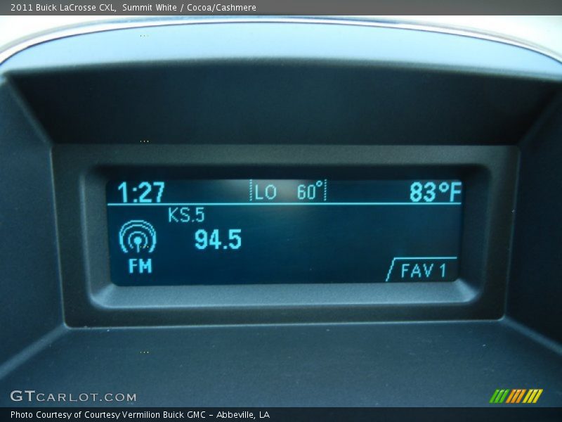 Summit White / Cocoa/Cashmere 2011 Buick LaCrosse CXL