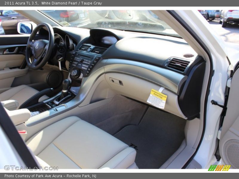 White Diamond Pearl / Taupe Gray 2011 Acura TL 3.5
