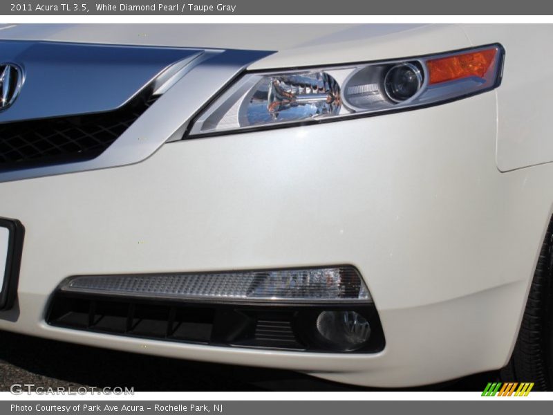 White Diamond Pearl / Taupe Gray 2011 Acura TL 3.5