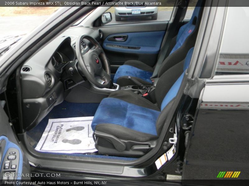  2006 Impreza WRX STi Anthracite Black/Blue Alcantara Interior