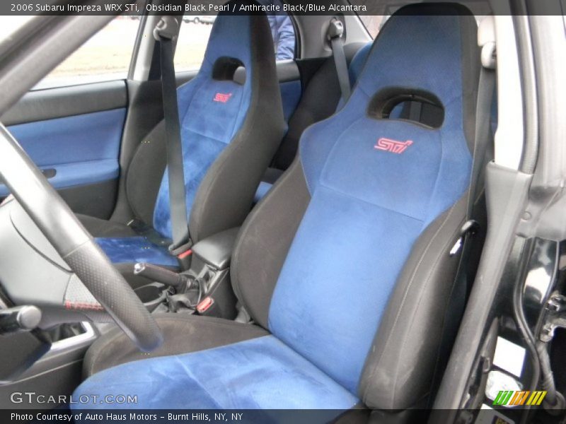  2006 Impreza WRX STi Anthracite Black/Blue Alcantara Interior