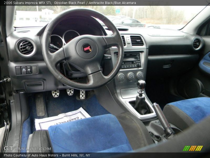  2006 Impreza WRX STi Anthracite Black/Blue Alcantara Interior