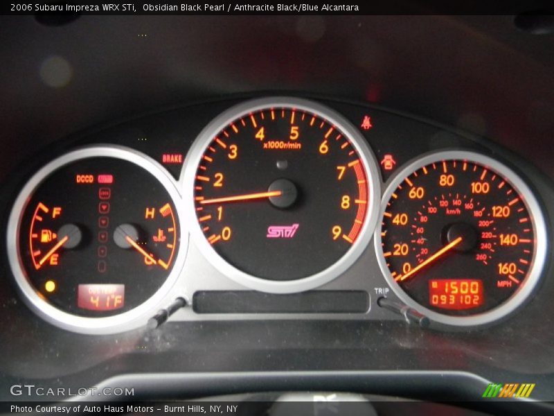  2006 Impreza WRX STi WRX STi Gauges