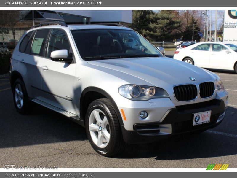 Titanium Silver Metallic / Black 2009 BMW X5 xDrive30i