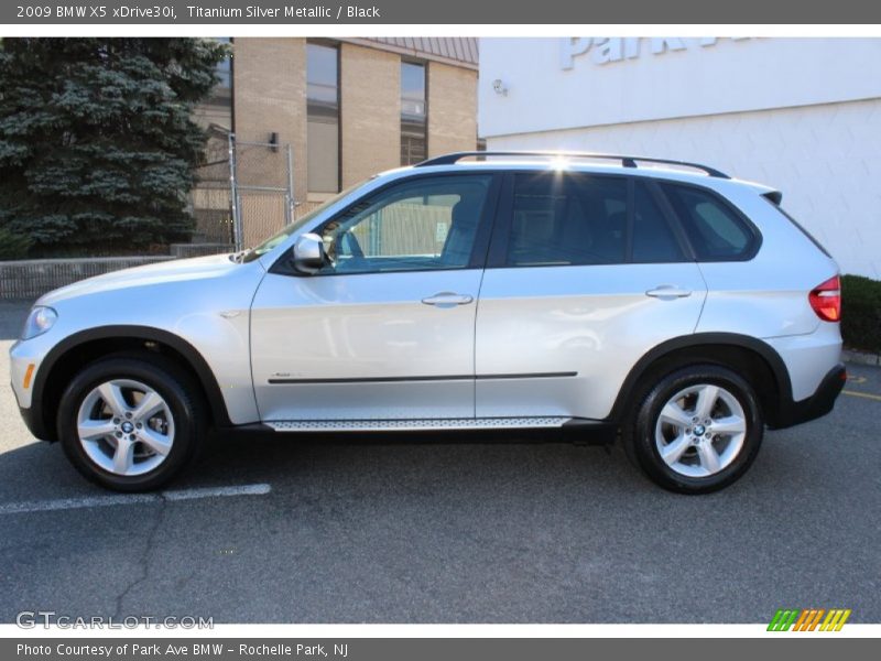 Titanium Silver Metallic / Black 2009 BMW X5 xDrive30i