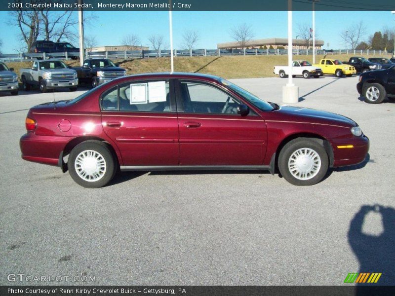 Monterey Maroon Metallic / Gray 2001 Chevrolet Malibu Sedan