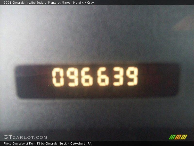 Monterey Maroon Metallic / Gray 2001 Chevrolet Malibu Sedan