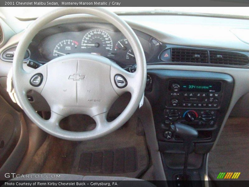 Monterey Maroon Metallic / Gray 2001 Chevrolet Malibu Sedan