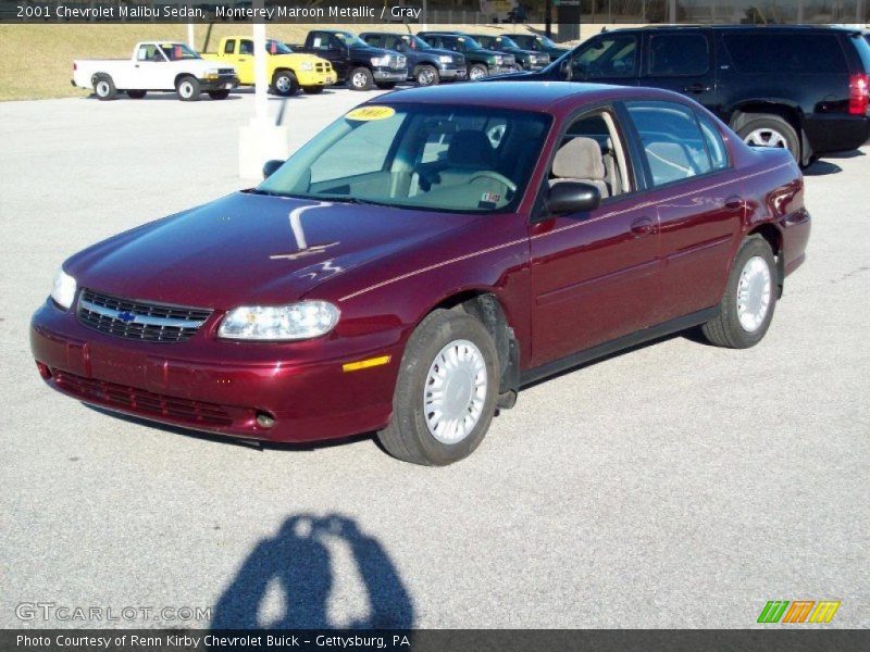 Monterey Maroon Metallic / Gray 2001 Chevrolet Malibu Sedan
