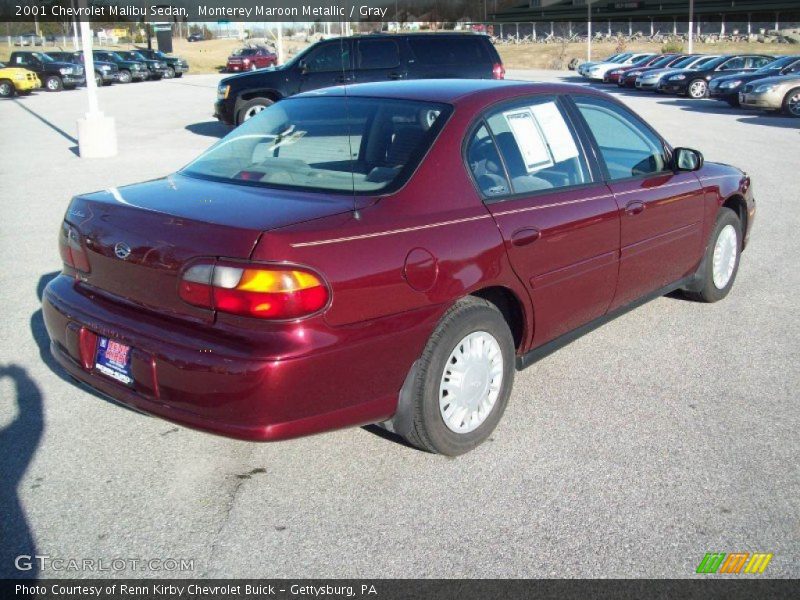 Monterey Maroon Metallic / Gray 2001 Chevrolet Malibu Sedan