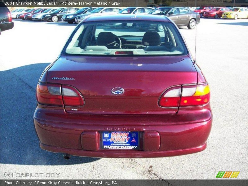 Monterey Maroon Metallic / Gray 2001 Chevrolet Malibu Sedan