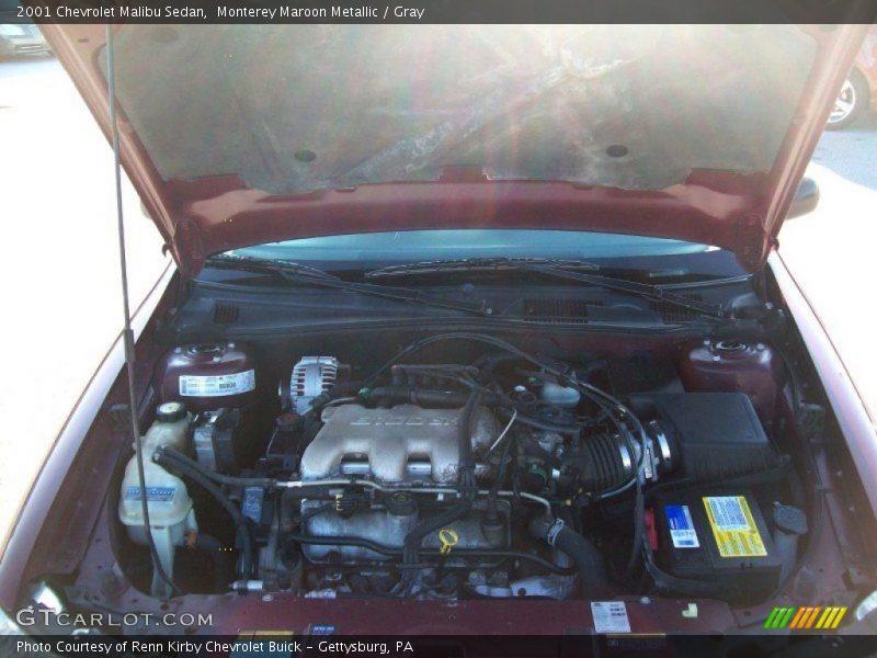 Monterey Maroon Metallic / Gray 2001 Chevrolet Malibu Sedan