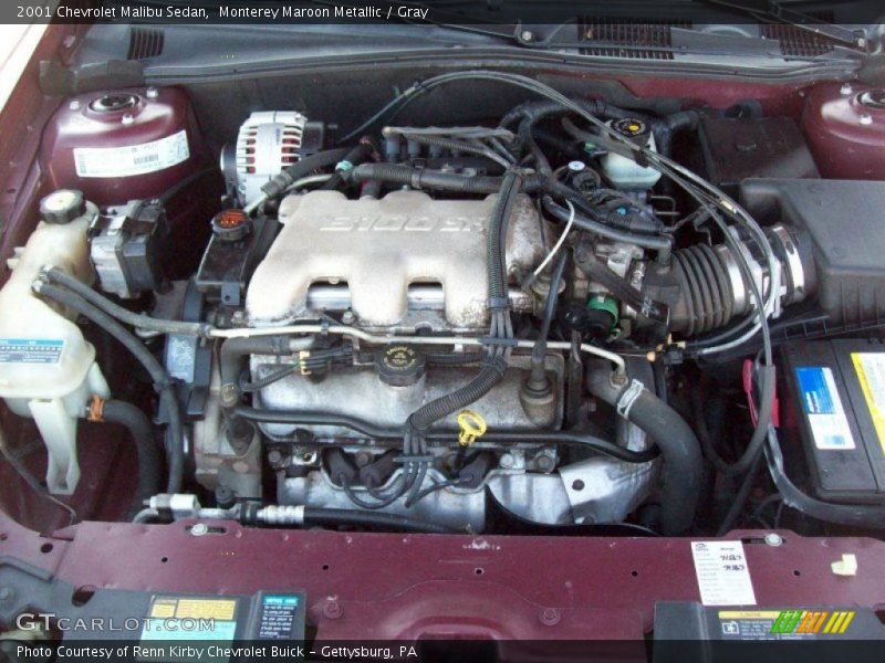 Monterey Maroon Metallic / Gray 2001 Chevrolet Malibu Sedan