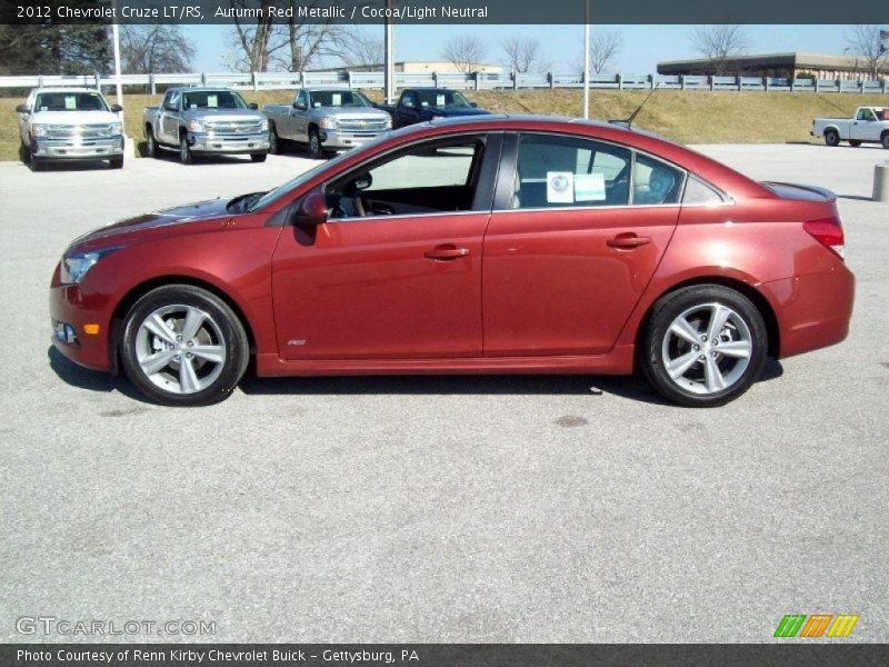 Autumn Red Metallic / Cocoa/Light Neutral 2012 Chevrolet Cruze LT/RS