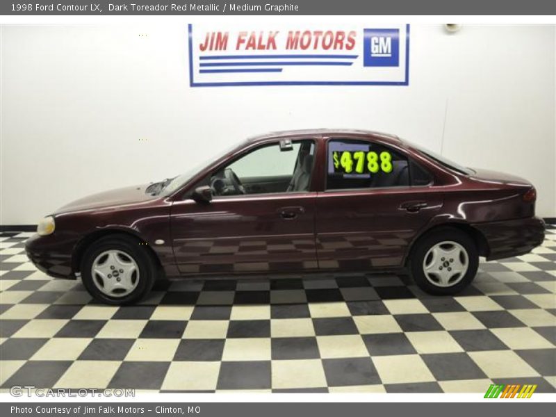 Dark Toreador Red Metallic / Medium Graphite 1998 Ford Contour LX