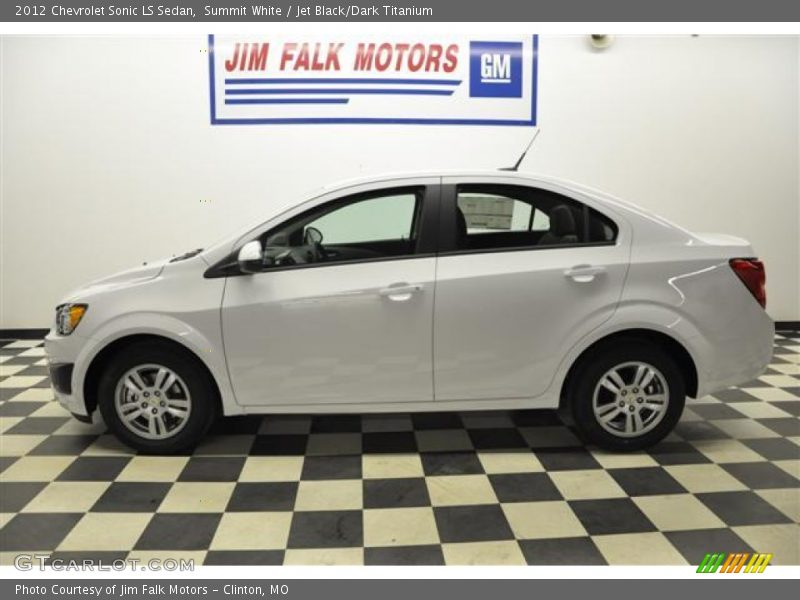 Summit White / Jet Black/Dark Titanium 2012 Chevrolet Sonic LS Sedan