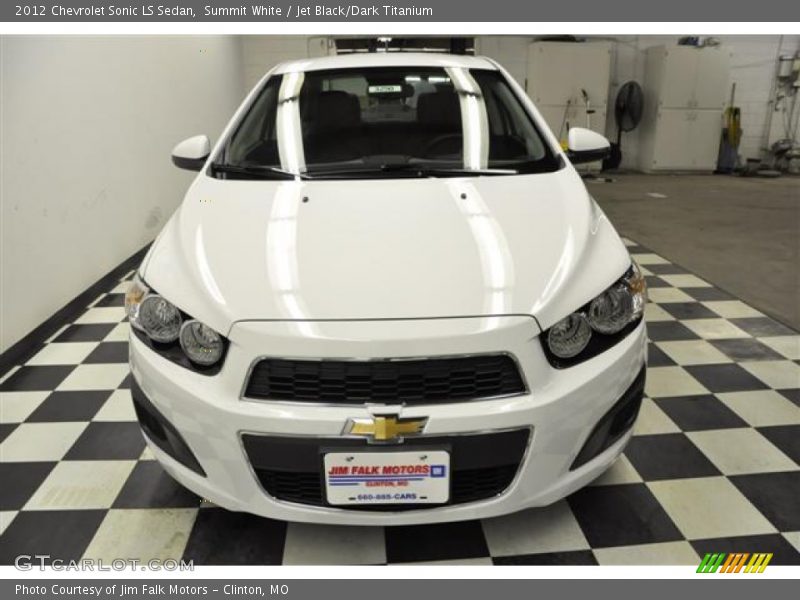 Summit White / Jet Black/Dark Titanium 2012 Chevrolet Sonic LS Sedan