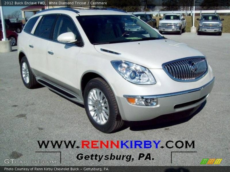 White Diamond Tricoat / Cashmere 2012 Buick Enclave FWD