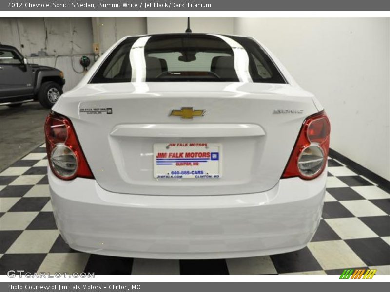 Summit White / Jet Black/Dark Titanium 2012 Chevrolet Sonic LS Sedan