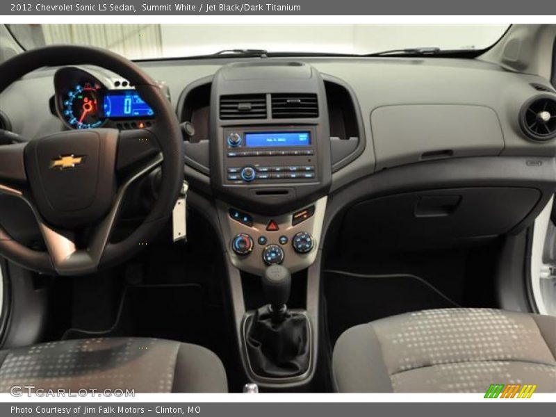 Summit White / Jet Black/Dark Titanium 2012 Chevrolet Sonic LS Sedan