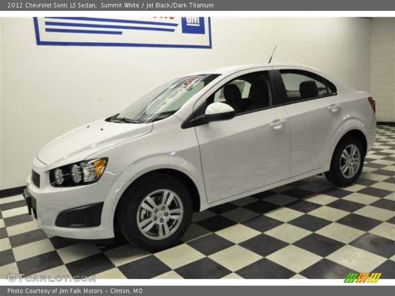 Summit White / Jet Black/Dark Titanium 2012 Chevrolet Sonic LS Sedan