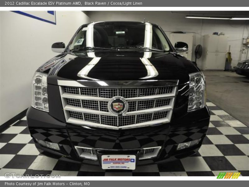 Black Raven / Cocoa/Light Linen 2012 Cadillac Escalade ESV Platinum AWD