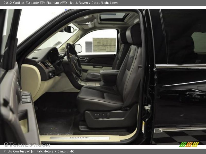 Black Raven / Cocoa/Light Linen 2012 Cadillac Escalade ESV Platinum AWD