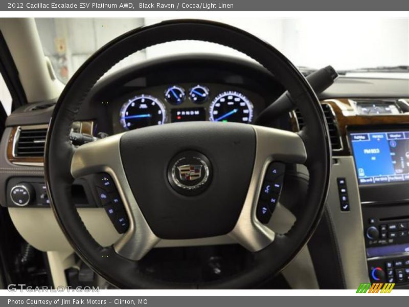 Black Raven / Cocoa/Light Linen 2012 Cadillac Escalade ESV Platinum AWD