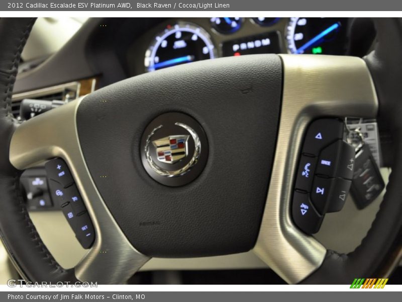 Black Raven / Cocoa/Light Linen 2012 Cadillac Escalade ESV Platinum AWD