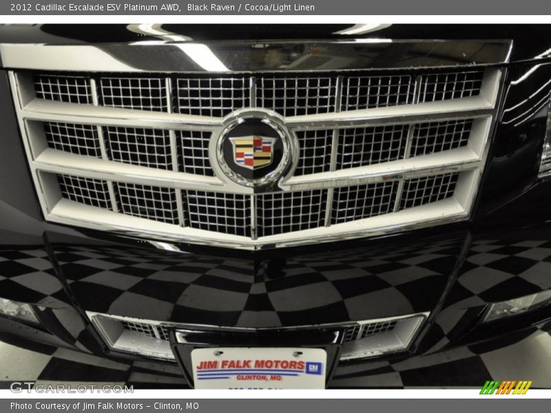 Black Raven / Cocoa/Light Linen 2012 Cadillac Escalade ESV Platinum AWD