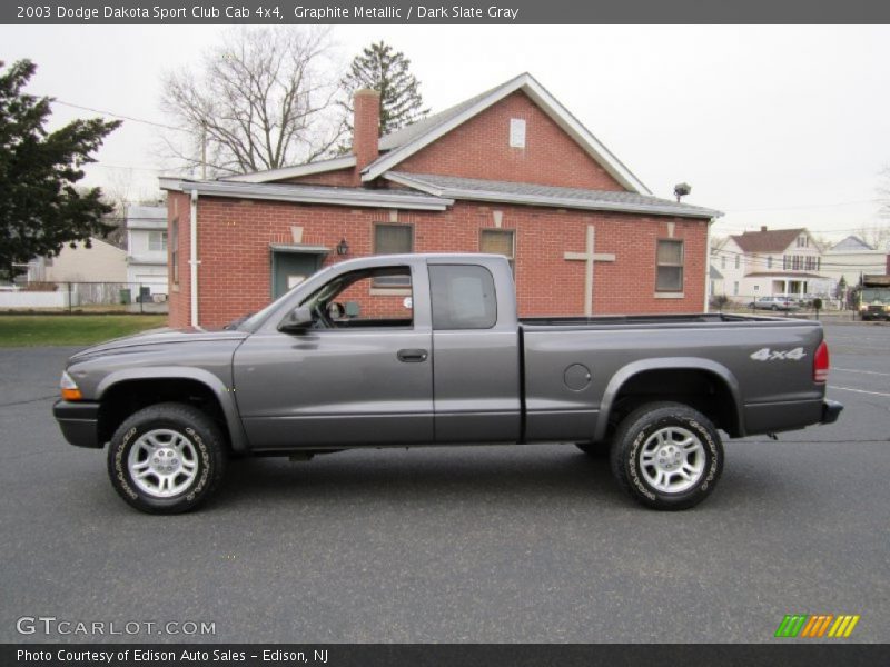 Graphite Metallic / Dark Slate Gray 2003 Dodge Dakota Sport Club Cab 4x4
