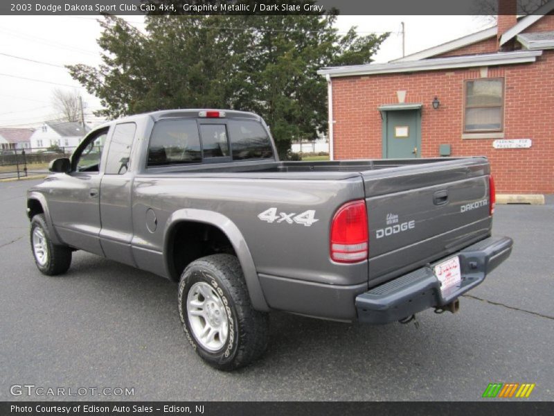 Graphite Metallic / Dark Slate Gray 2003 Dodge Dakota Sport Club Cab 4x4