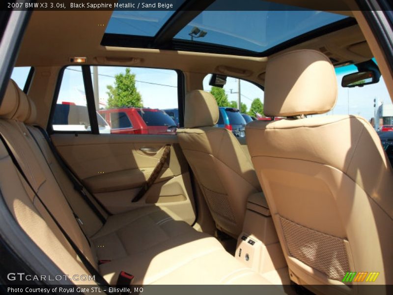 Black Sapphire Metallic / Sand Beige 2007 BMW X3 3.0si