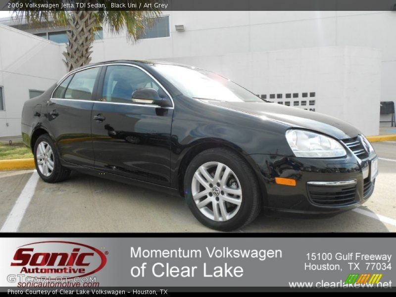 Black Uni / Art Grey 2009 Volkswagen Jetta TDI Sedan