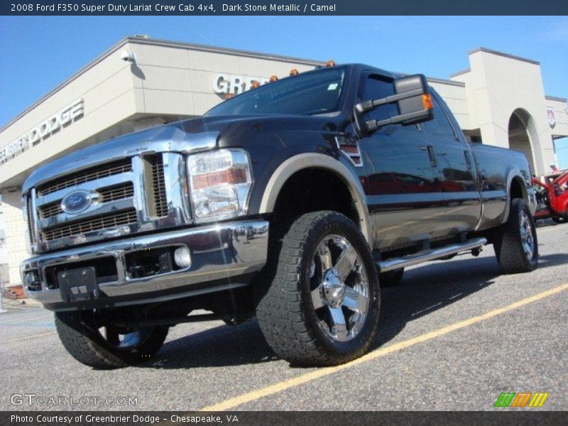 Dark Stone Metallic / Camel 2008 Ford F350 Super Duty Lariat Crew Cab 4x4