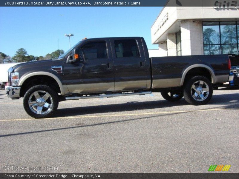 Dark Stone Metallic / Camel 2008 Ford F350 Super Duty Lariat Crew Cab 4x4
