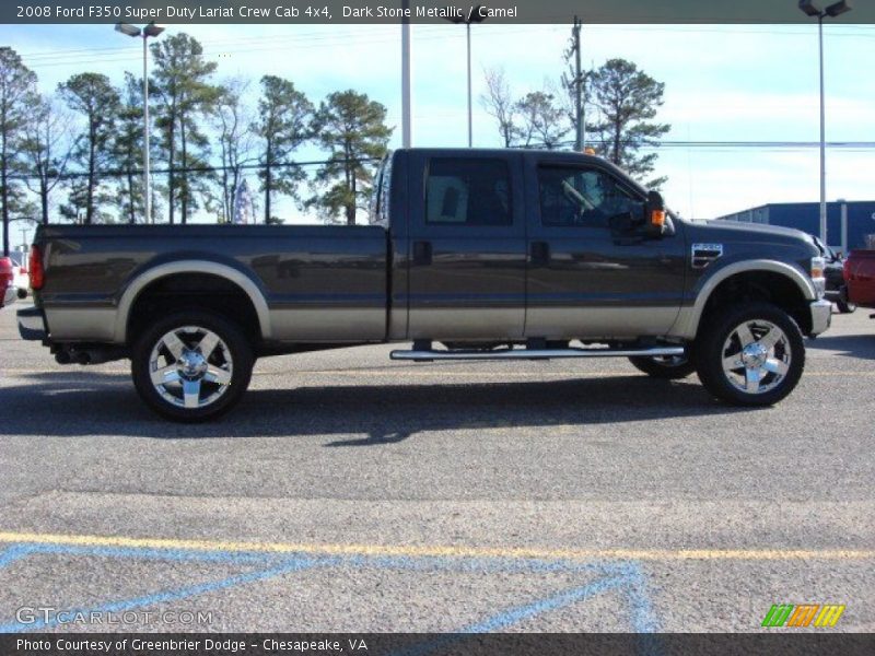 Dark Stone Metallic / Camel 2008 Ford F350 Super Duty Lariat Crew Cab 4x4