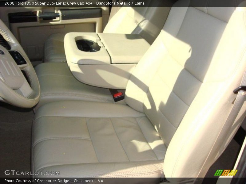 Dark Stone Metallic / Camel 2008 Ford F350 Super Duty Lariat Crew Cab 4x4