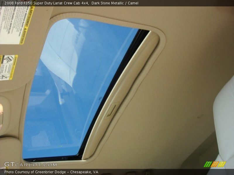 Dark Stone Metallic / Camel 2008 Ford F350 Super Duty Lariat Crew Cab 4x4