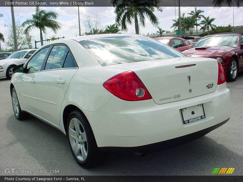 Ivory White / Ebony Black 2008 Pontiac G6 Sedan