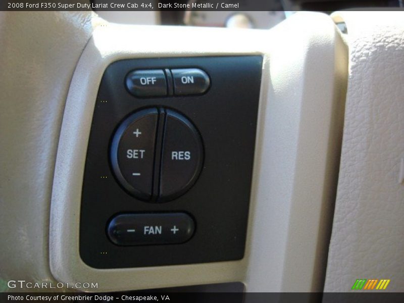 Dark Stone Metallic / Camel 2008 Ford F350 Super Duty Lariat Crew Cab 4x4