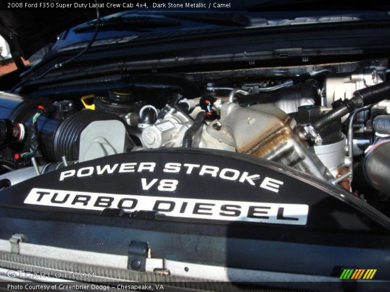 Dark Stone Metallic / Camel 2008 Ford F350 Super Duty Lariat Crew Cab 4x4