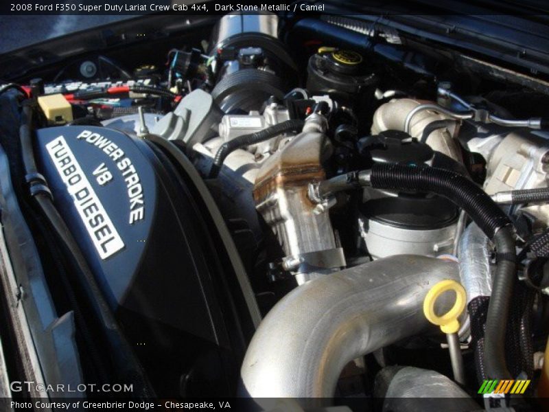 Dark Stone Metallic / Camel 2008 Ford F350 Super Duty Lariat Crew Cab 4x4