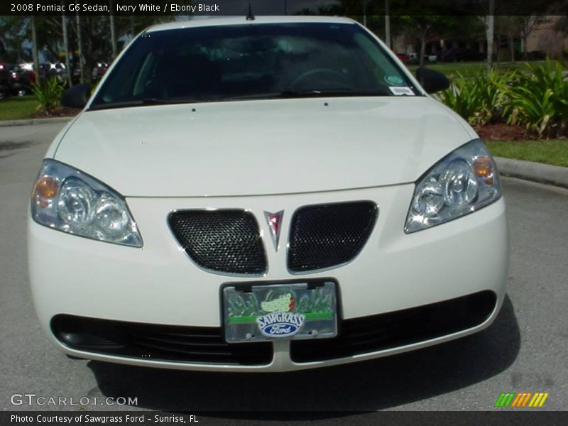 Ivory White / Ebony Black 2008 Pontiac G6 Sedan