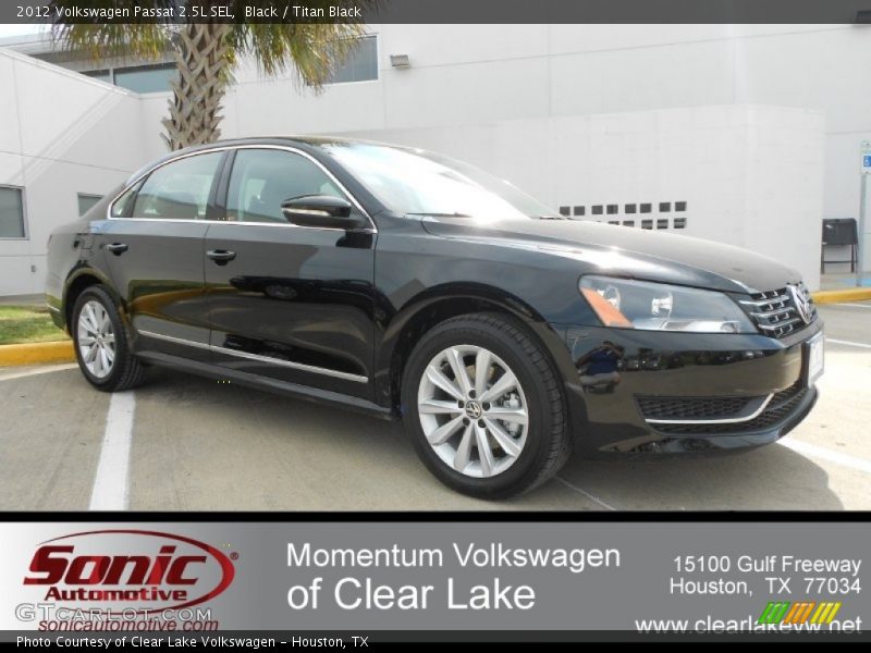 Black / Titan Black 2012 Volkswagen Passat 2.5L SEL