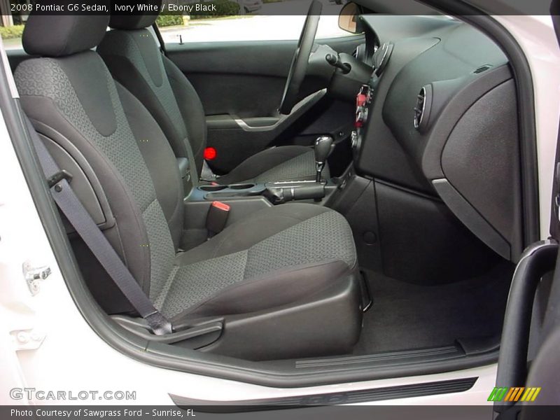 Ivory White / Ebony Black 2008 Pontiac G6 Sedan
