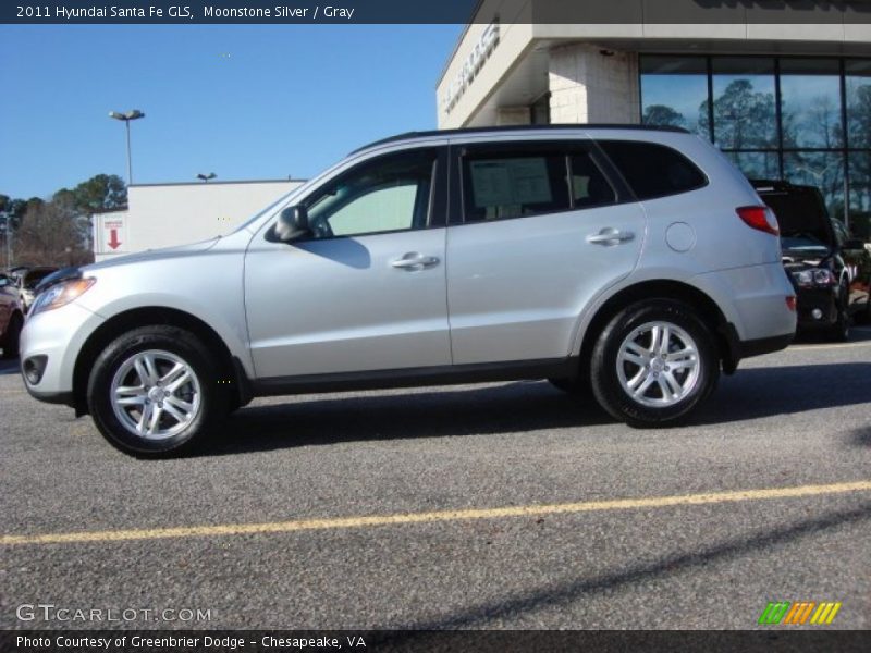 Moonstone Silver / Gray 2011 Hyundai Santa Fe GLS