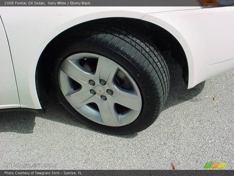 Ivory White / Ebony Black 2008 Pontiac G6 Sedan