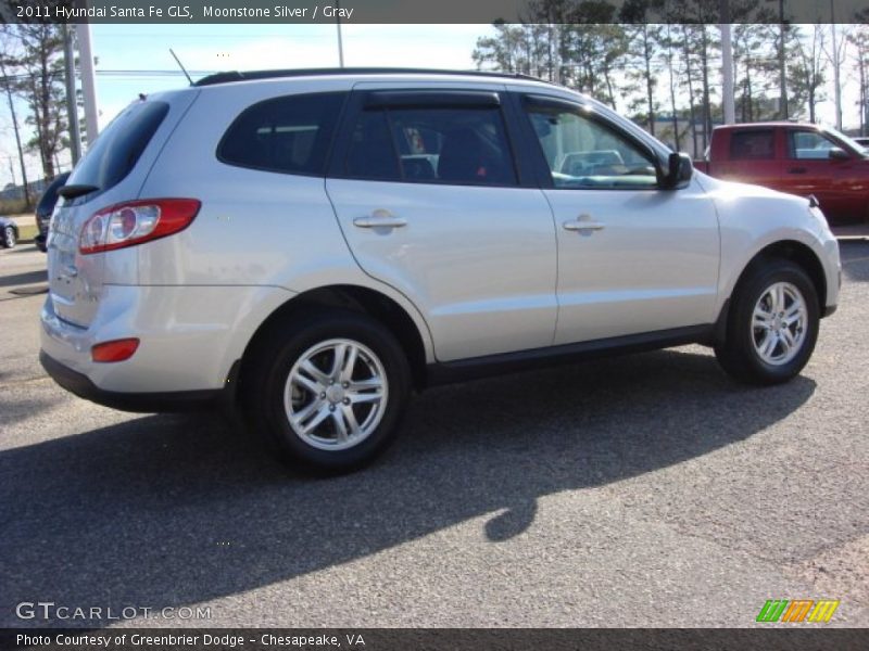 Moonstone Silver / Gray 2011 Hyundai Santa Fe GLS