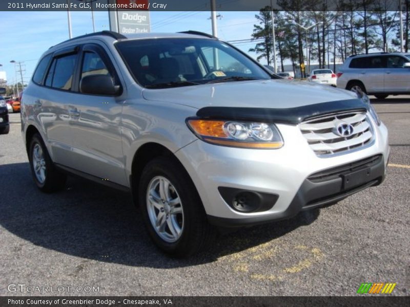 Moonstone Silver / Gray 2011 Hyundai Santa Fe GLS